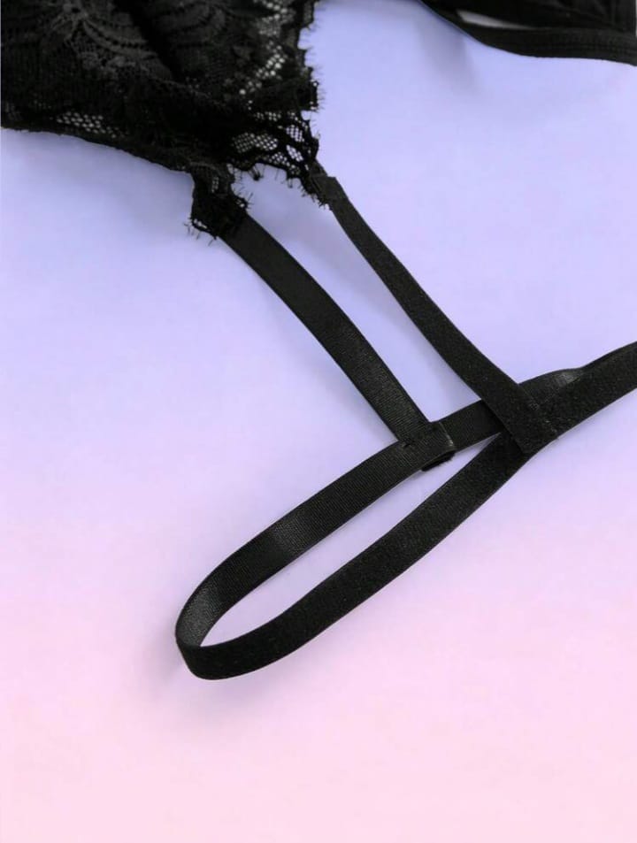 Midnight Lace Harness Brief